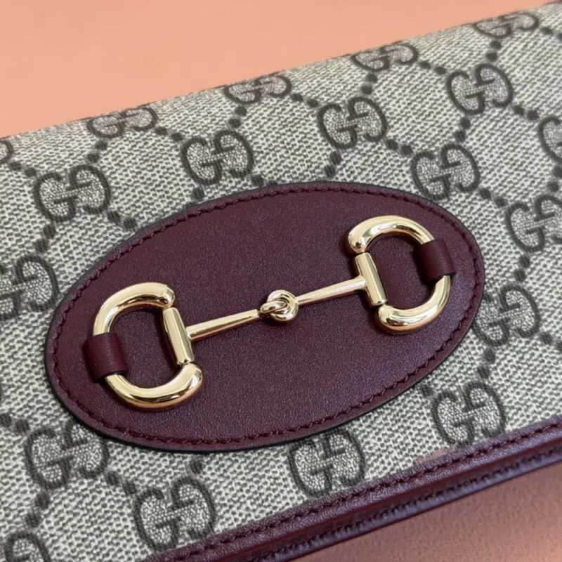 Gucci Women Horsebit 1955 Wallet with Chain 621892FAD6L9756