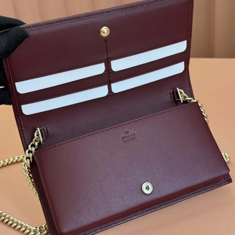 Gucci Women Horsebit 1955 Wallet with Chain 621892FAD6L9756