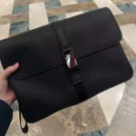 Gucci Women Medium Business Case with Web-Black 816755AAEF61042