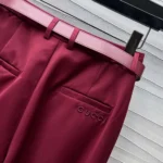 Pantaloni in lana a vita bassa oversize da donna Gucci 824881Z7AO26052