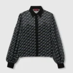 Camicia da donna Gucci in creponne di seta stampata 818460ZASJ91149