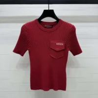 Gucci Women Rib Fabric Top with Intarsia 829857XKEV26320 (1)
