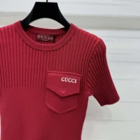 Gucci Women Rib Fabric Top with Intarsia 829857XKEV26320 (1)