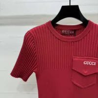 Gucci Women Rib Fabric Top with Intarsia 829857XKEV26320 (1)