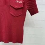 Gucci Women Rib Fabric Top with Intarsia 829857XKEV26320