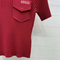 Gucci Women Rib Fabric Top with Intarsia 829857XKEV26320 (1)