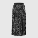 Gucci Women Stripe Accent Monogram Pleated Skirt 1AHEMW