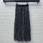 Gucci Women Stripe Accent Monogram Pleated Skirt 1AHEMW