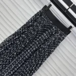 Gucci Women Stripe Accent Monogram Pleated Skirt 1AHEMW