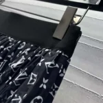 Gucci Women Stripe Accent Monogram Pleated Skirt 1AHEMW