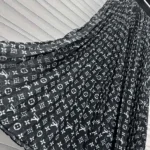 Gucci Women Stripe Accent Monogram Pleated Skirt 1AHEMW