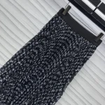 Gucci Women Stripe Accent Monogram Pleated Skirt 1AHEMW