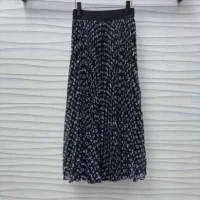 Gucci Women Stripe Accent Monogram Pleated Skirt 1AHEMW (1)