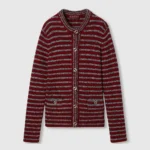 Gucci Women Wool Cotton Crewneck Cardigan 813829XKEI16549