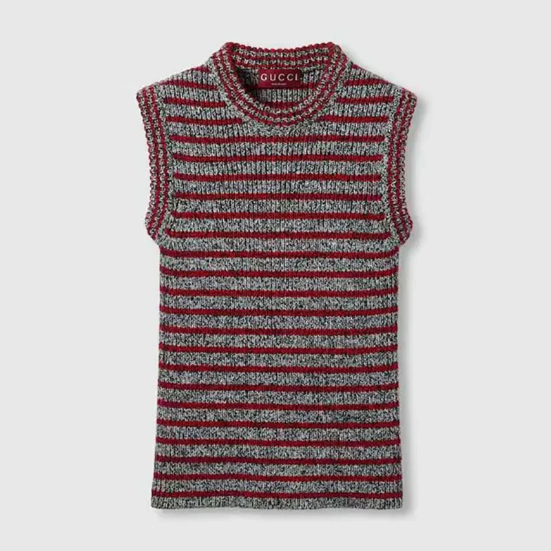 Gucci Women Wool Cotton Crewneck Top 813830XKEI19971