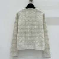 Gucci Women Wool and Lame Check Jacquard Cardigan 805754XKEDI9237 (1)