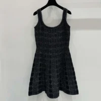 Gucci Women Wool and Lame Check Jacquard Dress 812132XKEDI1138 (1)