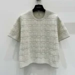 Gucci Women Wool and Lame Check Jacquard Top 811552XKEDI9237