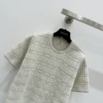 Gucci Women Wool and Lame Check Jacquard Top 811552XKEDI9237