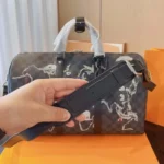 Louis Vuitton LV Unisex Damier Graphite World Map Keepall Bandouliere 50