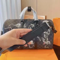 Louis Vuitton LV Unisex Damier Graphite World Map Keepall Bandouliere 50 (1)