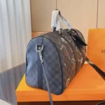 Louis Vuitton LV Unisex Damier Graphite World Map Keepall Bandouliere 50
