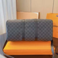 Louis Vuitton LV Unisex Damier Graphite World Map Keepall Bandouliere 50 (1)
