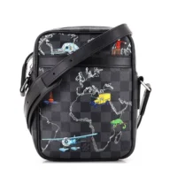 Louis Vuitton LV Unisex Renaissance Map Damier Graphite PM Danube Slim Bag