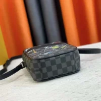 Louis Vuitton LV Unisex Renaissance Map Damier Graphite PM Danube Slim Bag (1)