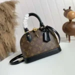 Louis Vuitton LV Women Alma BB Monogram Coated Canvas-Black