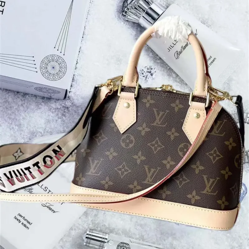 Louis Vuitton LV Women Alma BB Monogram Coated Canvas-Brown M46990