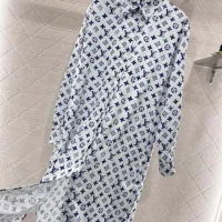 Louis Vuitton LV Women Aquarelle Monogram Shirt Dress (1)
