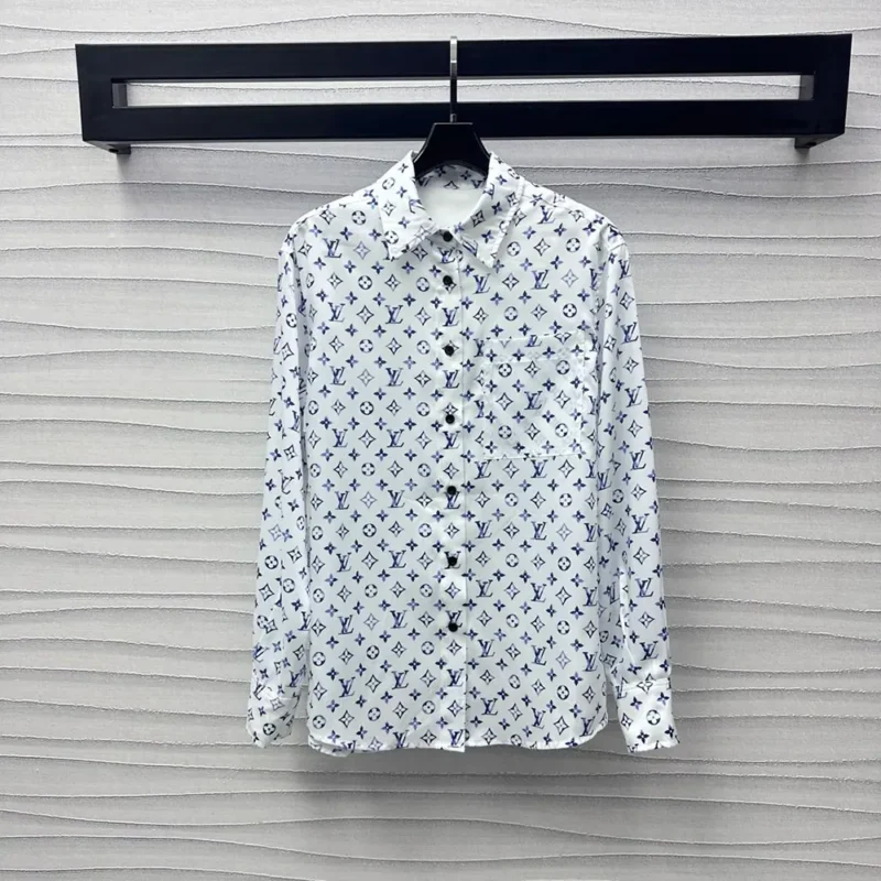 Louis Vuitton LV Women Aquarelle Monogram Silk Shirt 1AHGW8