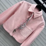 Louis Vuitton LV Women Cropped Denim Shirt-Light Pink 1AHHT1
