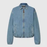 Louis Vuitton LV Women Denim Bomber Jacket-Blue 1AHHRU