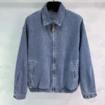 Louis Vuitton LV Women Denim Bomber Jacket-Blue 1AHHRU