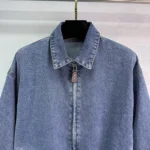 Louis Vuitton LV Women Denim Bomber Jacket-Blue 1AHHRU