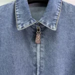 Louis Vuitton LV Women Denim Bomber Jacket-Blue 1AHHRU