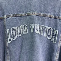 Louis Vuitton LV Women Denim Bomber Jacket-Blue 1AHHRU (1)