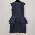 Louis Vuitton LV Women Denim Flounce Dress 1AHGY1