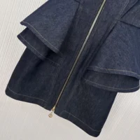 Louis Vuitton LV Women Denim Flounce Dress 1AHGY1 (1)