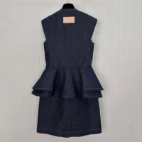 Louis Vuitton LV Women Denim Flounce Dress 1AHGY1 (1)