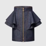 Louis Vuitton LV Women Denim Flounce Skirt 1AHGXT
