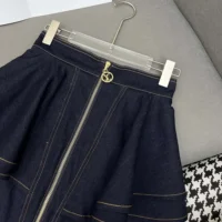 Louis Vuitton LV Women Denim Flounce Skirt 1AHGXT (1)