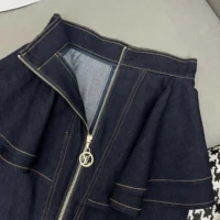 Louis Vuitton LV Women Denim Flounce Skirt 1AHGXT (1)