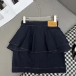 Louis Vuitton LV Women Denim Flounce Skirt 1AHGXT