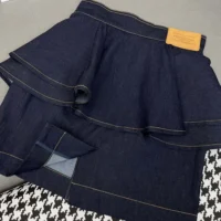Louis Vuitton LV Women Denim Flounce Skirt 1AHGXT (1)