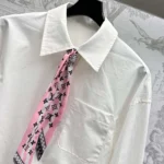 Louis Vuitton LV Women Lace Trim Shirt 1AHGWW