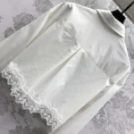 Louis Vuitton LV Women Lace Trim Shirt 1AHGWW