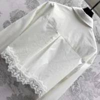 Louis Vuitton LV Women Lace Trim Shirt 1AHGWW (1)